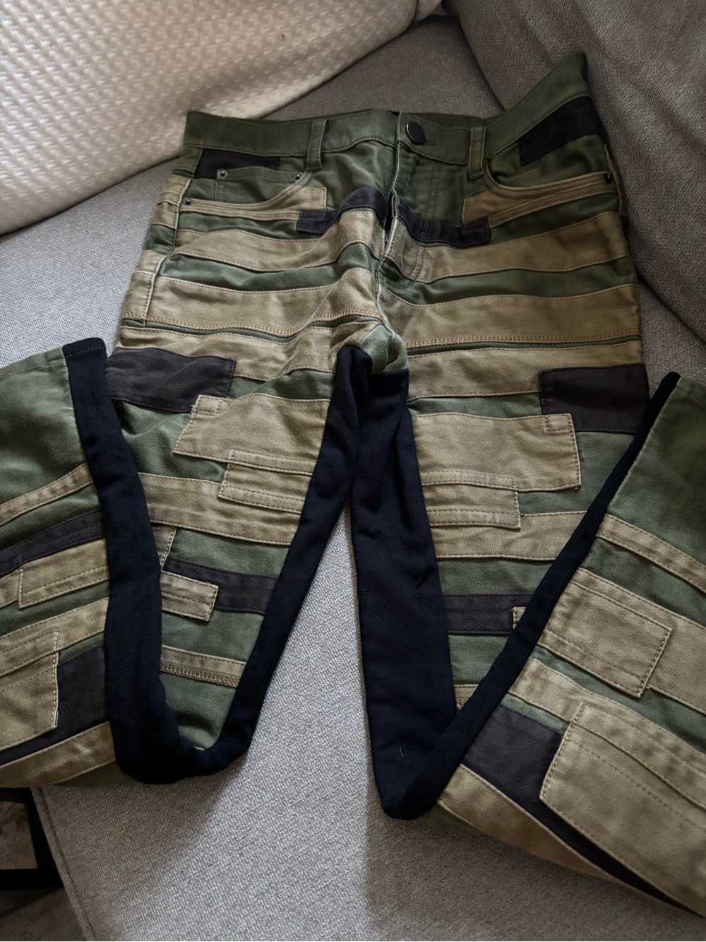 Phillip Lim Olive Green Patched Pants